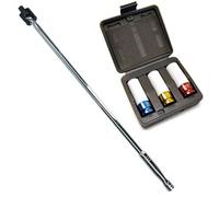 AB Tools 1/2" Drive 24" Breaker Bar Plus 3 Metric Alloy Wheel Nut Sockets 17 19 21mm