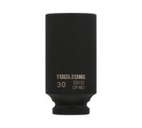 AB Tools 1/2" Drive 30mm Double Deep Metric Impact Socket Single Hex 6 Sided