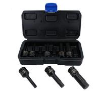 AB Tools 1/2" Drive Allen / Hex Key Bit Impact Socket Set H5 - H19 Metric Deep At772