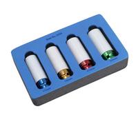 AB Tools 1/2" Drive Alloy Wheel Nut Impact Sockets 17mm 19mm 21mm 22mm 4Pc Set