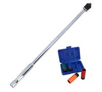 AB Tools 1/2" Drive Breaker Bar + 4Pc Metric Alloy Wheel Nut Deep Sockets 17 - 22mm