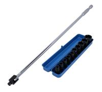 AB Tools 1/2" Drive Breaker Power Bar 30" + 10Pc Impact Shallow Sockets 9mm -27mm