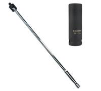 AB Tools 1/2" Drive Breaker Power Bar 30" Long & 17mm Deep Impact Wheel Nut Socket