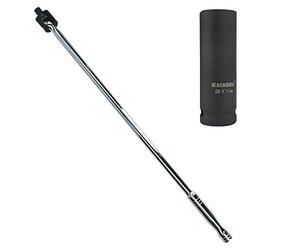 AB Tools 1/2" Drive Breaker Power Bar 30” Long + 17mm Deep Impact Wheel Nut Socket