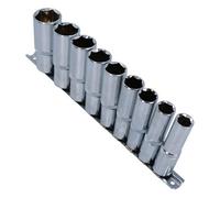 AB Tools 1/2" Drive Double Deep Imperial Sae Af 6 Sided Sockets 1/2" - 1" 10Pc Set