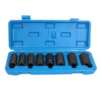 AB Tools 1/2" Drive Impact Nut Wheel Lock Remover Removal Sockets 8Pc 17mm - 27mm