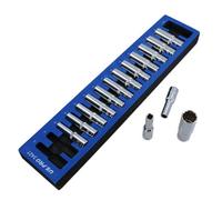 AB Tools 1/2" Drive Metric Double Deep 12 Sided Bi-Hex Sockets 10mm - 24mm 15Pc