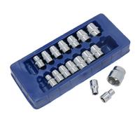 AB Tools 1/2" Drive Shallow Metric mm Sockets Single Hex 6 Sided 10mm - 30mm 17Pc