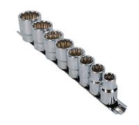 AB Tools 1/2" Drive Socket British Whitworth Bsw Imperial Sizes 8Pc Shallow Set