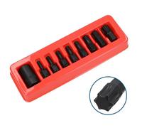 AB Tools 1/2" Drive T30 - T70 Male Torx Star Impact Impacted Bits With Holder 9Pc Set