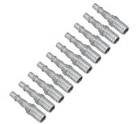 AB Tools 1/2In Bsp (13mm) Air Hose Barb Tail With Male Pcl Type Connector Fitting 10Pc