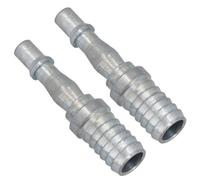 AB Tools 1/2In Bsp (13mm) Air Hose Barb Tail With Male Pcl Type Connector Fitting 2Pc