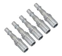 AB Tools 1/2In Bsp (13mm) Air Hose Barb Tail With Male Pcl Type Connector Fitting 5Pc
