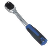 AB Tools 1/2In Drive Curved Ratchet Socket Driver Quick Release 72 Teeth Soft Grip Handle
