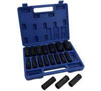 AB Tools 1/2In Drive Deep Metric Impact 6 Point Single Hex Sockets 10-32mm 18Pc