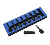AB Tools 1/2In Drive Impact Impacted Male Torx Star Sockets Deep Sized T30 - T80 8Pc