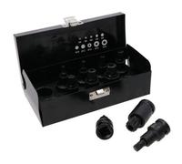 AB Tools 1/2In Drive Spline Triple Square Male Tamper Shallow Impact Sockets M4 - M18 10Pc