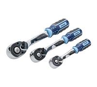 AB Tools 1/4" 3/8" & 1/2" Drive Extra Fine 90 Teeth Professional Ratchet Socket Soft Grip