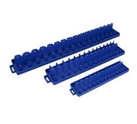 AB Tools 1/4" 3/8" And 1/2" Drive Abs Plastic Metric Socket Holder Tray Shallow And Deep