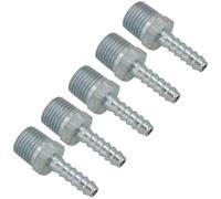 AB Tools 1/4" Bsp Thread Hose Tail 3/16 Pipe Connector Air Fitting 5 Pack Ft038