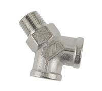AB Tools 1/4" Bsp Y Piece / 3 Way Connector Tee Piece Female-Male-Female Ft059