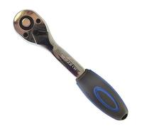 AB Tools 1/4" Drive Curved Ratchet Socket Driver Quick Release 72 Teeth Soft Grip Handle