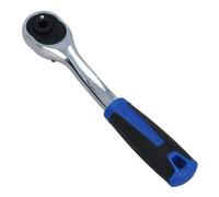 AB Tools 1/4" Drive Curved Ratchet Socket Driver Quick Release 72 Teeth Soft Grip Handle