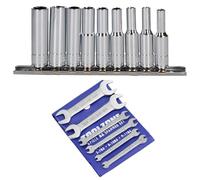AB Tools 1/4" Drive Deep BA Sockets 0BA - 8BA 9pc and 6 Spanners 0BA- 11BA 12 Sizes