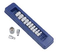 AB Tools 1/4" Drive Shallow Metric mm Sockets 6 Sided Single Hex 4mm - 14mm 13Pc