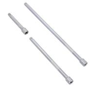 AB Tools 1/4" Drive Straight Socket Ratchet Extension Bar Set 75mm 150mm And 225mm 3Pc