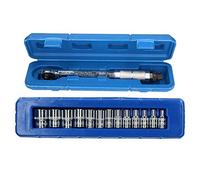 AB Tools 1/4" Drive Torque Wrench 5 - 25 Nm + Metric 6 Sided Shallow Sockets 4-14mm