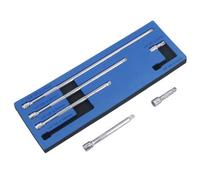 AB Tools 1/4" Drive Wobble Swivel Socket Extension Bar Set 6Pcs 50mm - 275mm