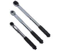 AB Tools 1/4In. 3/8In. And 1/2In. Drive Adjustable Click Torque Wrench Ratchets 3Pc Set