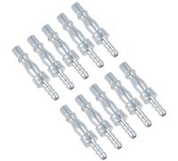 AB Tools 1/4In (6.35mm) Air Hose Barb Tail With Male Pcl Type Connector Fitting 10Pc