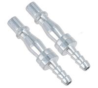 AB Tools 1/4In Bsp (6.35mm) Air Hose Barb Tail With Male Pcl Type Connector Fitting 2Pc