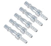 AB Tools 1/4In Bsp (6.35mm) Air Hose Barb Tail With Male Pcl Type Connector Fitting 5Pc
