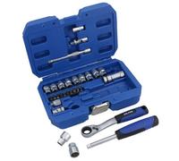 AB Tools 1/4In Drive Go Through Go-Thru Metric Socket + Accessory Set 4.5 - 13mm 29Pc