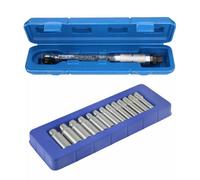 AB Tools 1/4In Drive Torque Wrench 5 To 25 Nm And Metric 6 Sided Deep Sockets 4 To 14mm