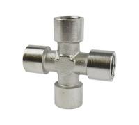 AB Tools 1/8" Bsp Cross Fitting Female Thread Manifold Air / Hydraulic Fitting Ft074