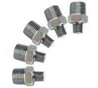 AB Tools 1/8 Bsp Male To 1/4 Bsp Male Step Up / Down Thread Union Air Fitting 5 Pk Ft084