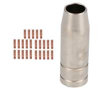 AB Tools 1 Shroud & 25 X 1.0mm Contact Tips Mig Welding Binzel Style Euro Torch Mb15