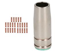 AB Tools 1 Shroud & 25 X 1.0mm Contact Tips Mig Welding Binzel Style Euro Torch Mb25