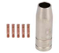 AB Tools 1 Shroud & 5 X 1.0mm Contact Tips Mig Welding Binzel Style Euro Torch Mb15