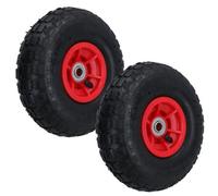 AB Tools 10 Inch 2 P.r Pneumatic Wheel For Sack Truck Carts Wheelbarrows 16mm Bore 2Pc