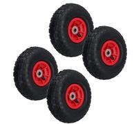 AB Tools 10 Inch 2 P.r Pneumatic Wheel For Sack Truck Carts Wheelbarrows 16mm Bore 4Pc