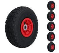 AB Tools 10 Inch Pneumatic Sack Truck Wheel And Tyre Garden Carts 16mm Bore 6Pc