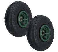 AB Tools 10 Inch Pneumatic Wheel For Sack Truck Carts Wheelbarrows 16mm Bore 2Pc