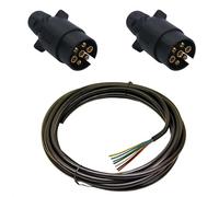AB Tools 10 Metres (33 feet) Trailer Light Board Extension Cable Lead With 2 x 7 Pin Plugs