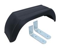 AB Tools 10" Plastic Mudguards Fender (Single) Flush Fit & 2 Small Brackets