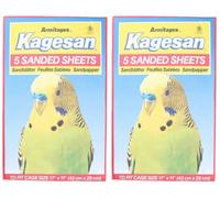 AB Tools 10 Sanded Sheets Sandpaper Cage Lining Budgies Caged Birds 28X43Cm